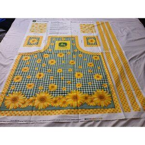 2011 John Deere Barbecue Apron Panel Sunflowers
